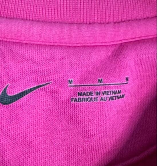 Nike Golf Women’s Medium Pink Crewneck Sweatshirt Pullover Logo Sweater - Picture 4 of 5